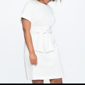 Eloquii white wrap dress 16